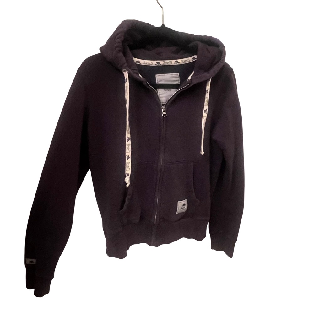 Roots 73 Zip Up Hoodie Casual Comfort. Blue. Womens Medium